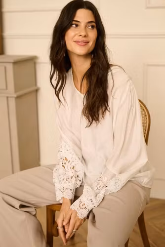 Cream Tina Blouse snow white