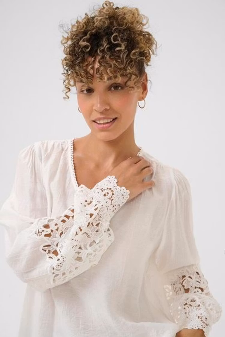 Cream Tina Blouse snow white