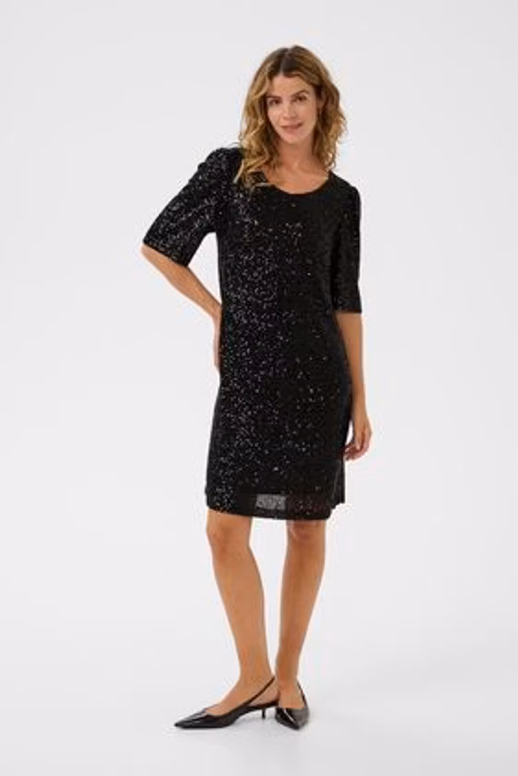 Cream Diddi Dress pitch black