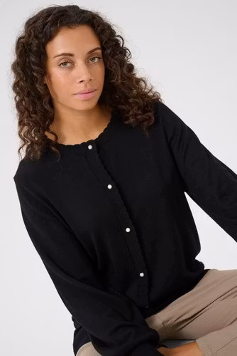 Culture Annemarie scallop cardigan black