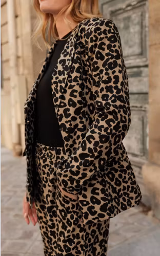 Kavaj jacka leopard