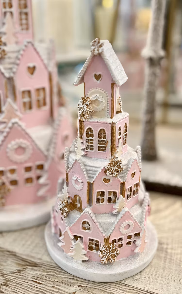 Pepparkakshus rosa mindre