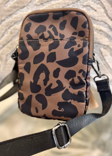 Mobilväska Leopard brun