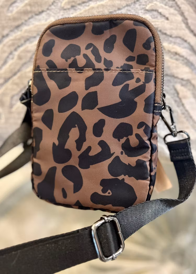 Mobilväska Leopard brun