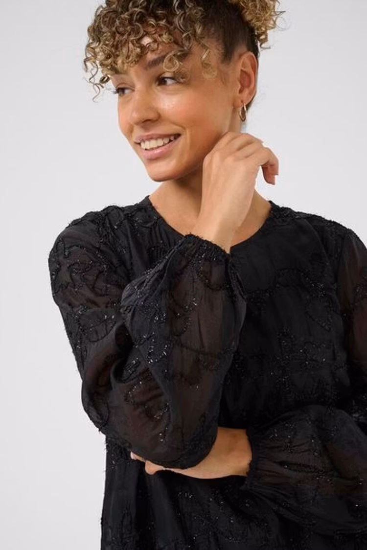 Cream Inga Dress pitch black