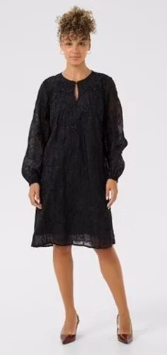Cream Inga Dress pitch black