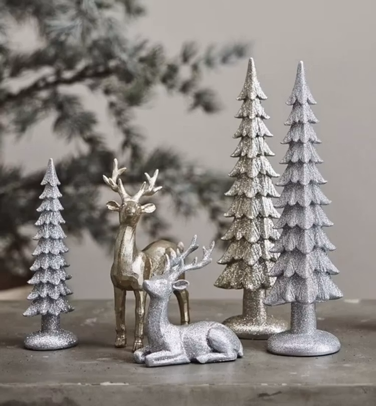 Lene Bjerre Sisilla decoration deer silver liggande