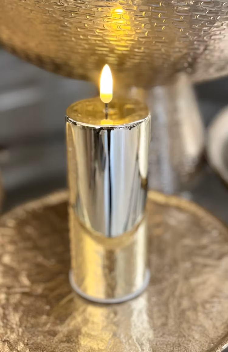 Batteriljus guld