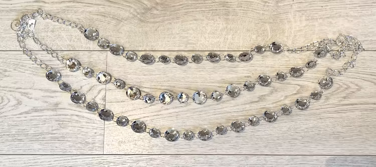 Girlang silver och strass