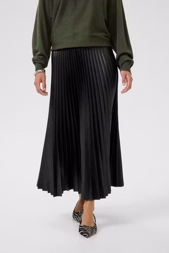 Culture Teda Pleated skirt fuskskinnkjol