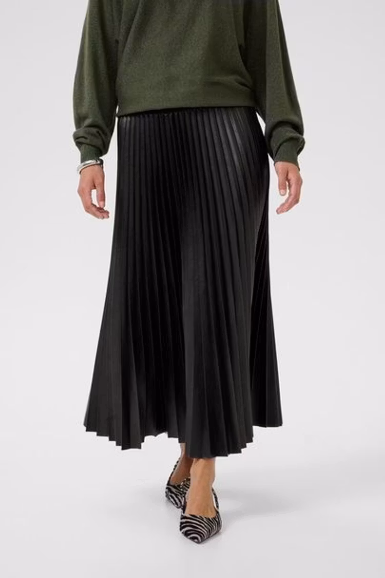 Culture Teda Pleated skirt fuskskinnkjol