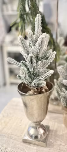 Gran med snö mindre