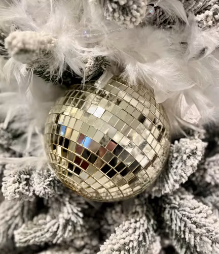 Julkula disco champagneguld 15cm