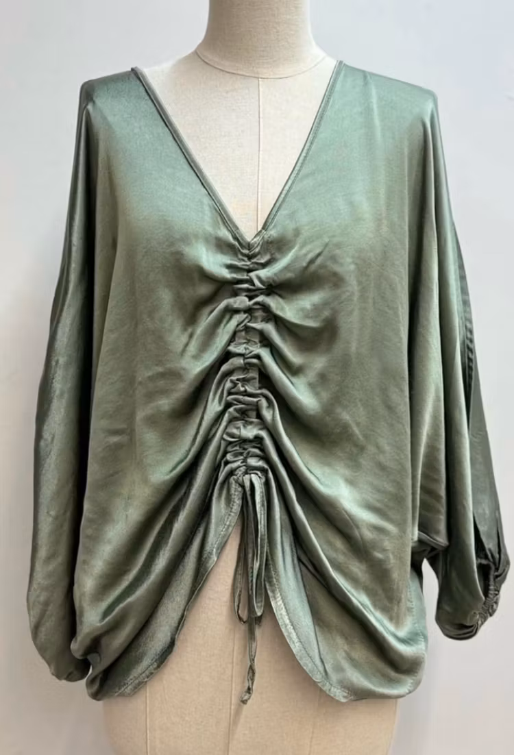 Satintopp Jenna grön