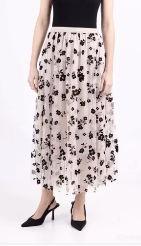 Tyllkjol flowers creme