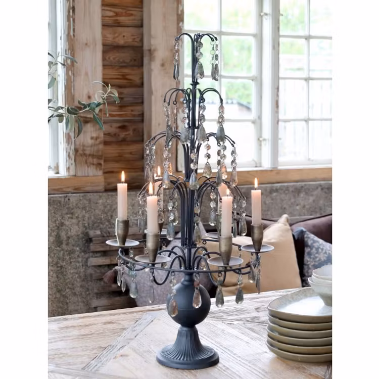 Fransk ljusstake med prismor