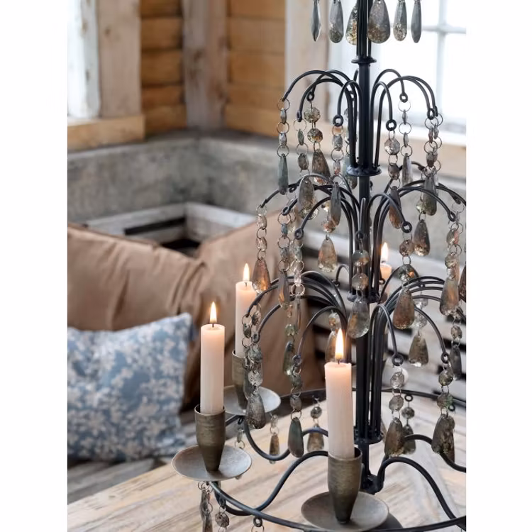 Fransk ljusstake med prismor