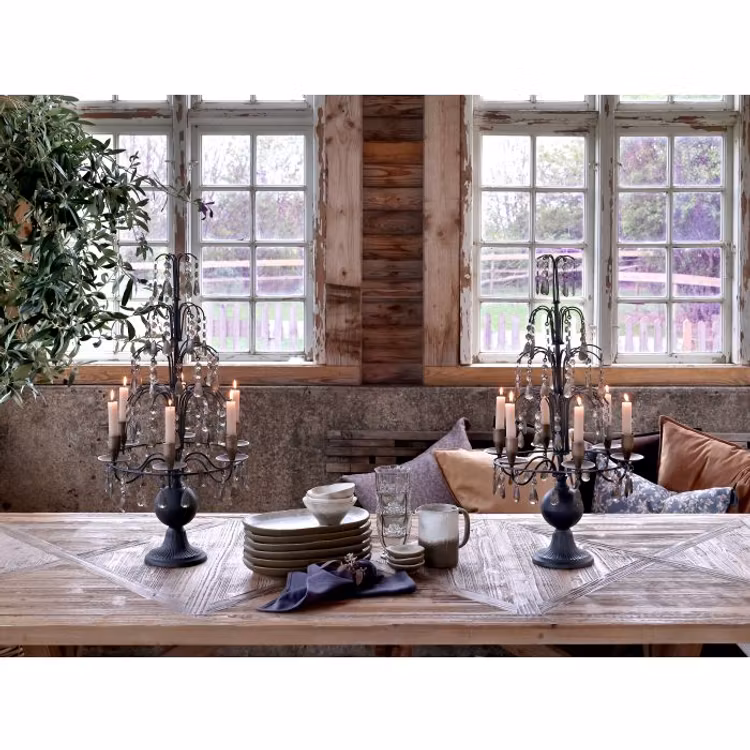 Fransk ljusstake med prismor