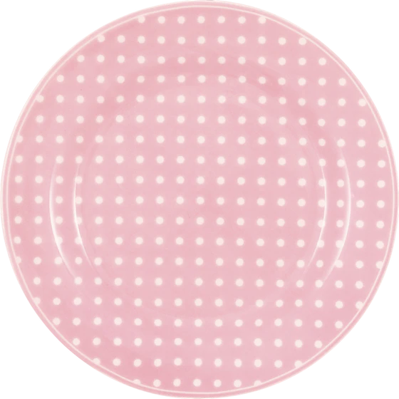 Greengate plate Dotty pale pink