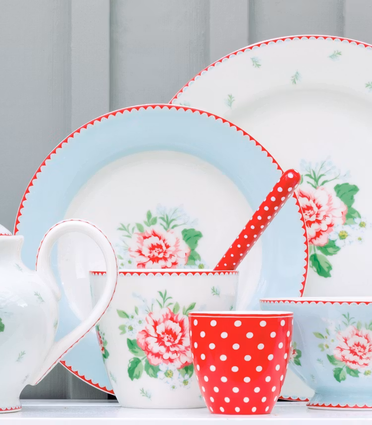 Greengate plate Alivia pale blue