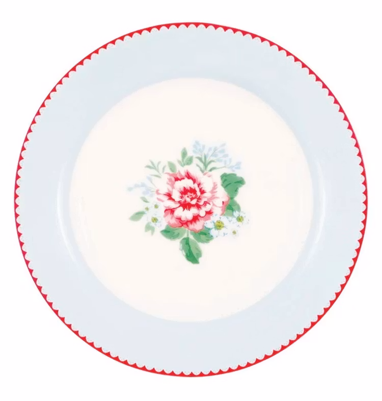 Greengate plate Alivia pale blue