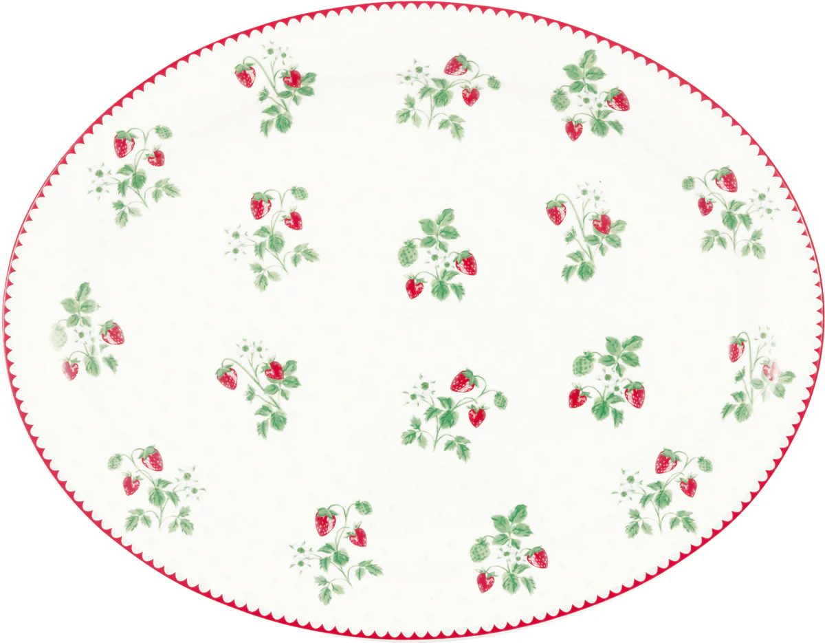 Greengate Oval serving plate Berry medium