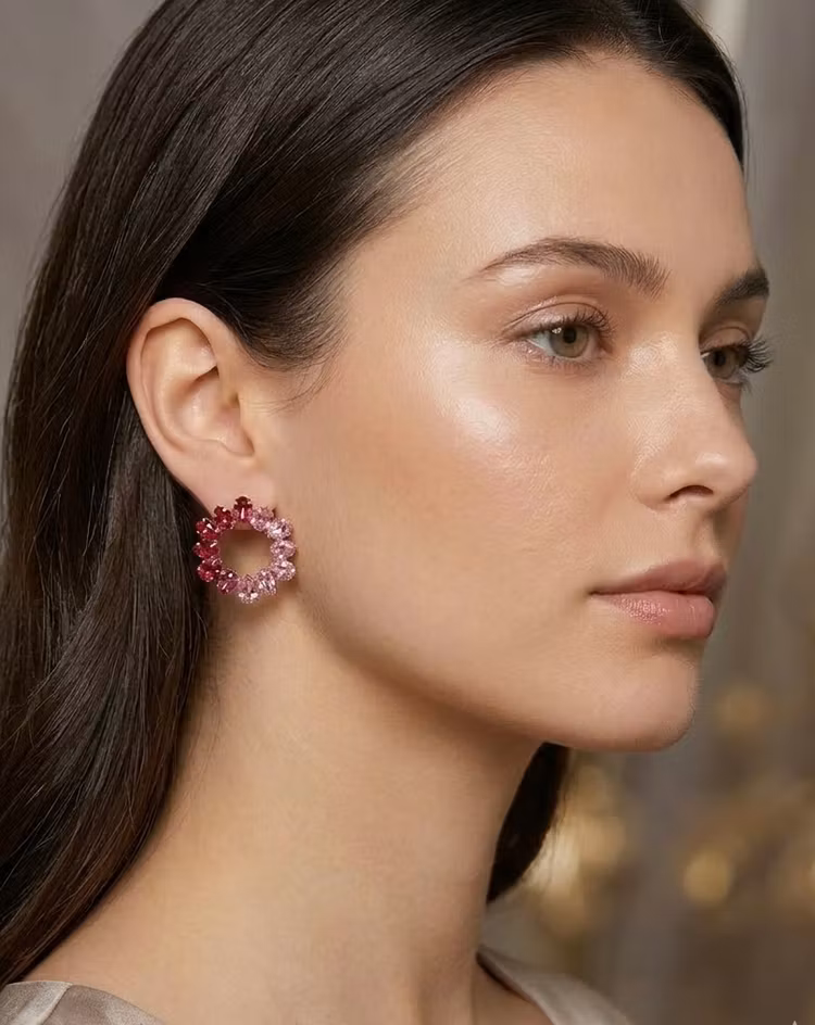 Örhängen rosa/cerise