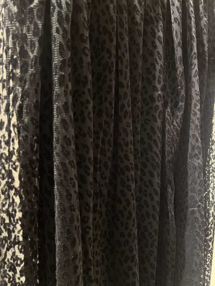 Tyllkjol Leopard svart