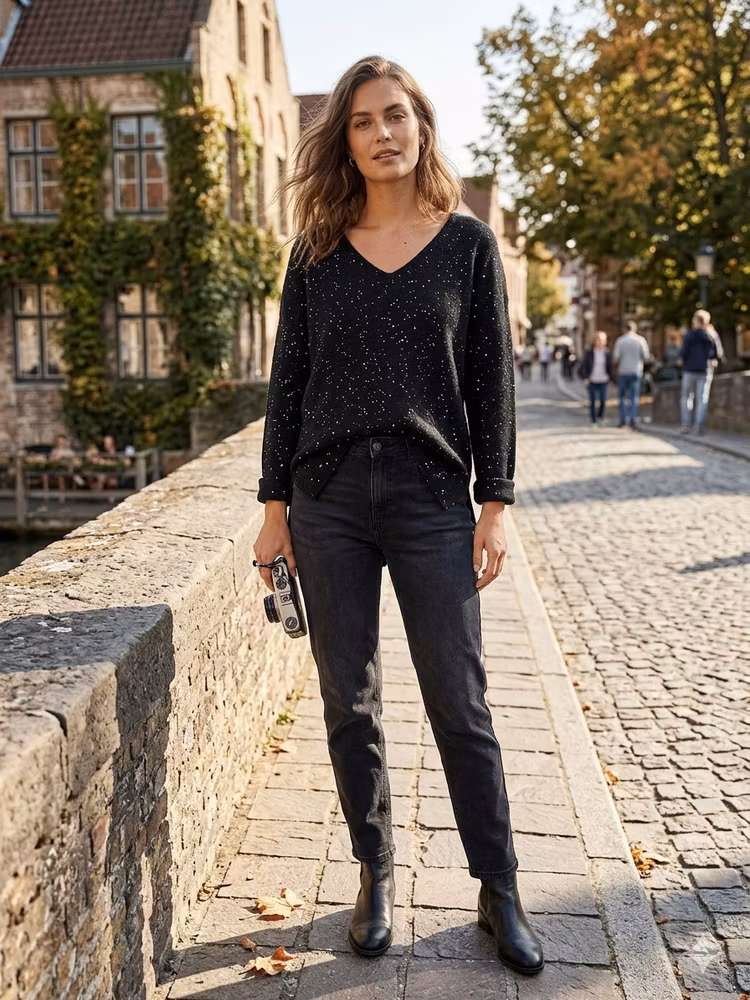 Glittertröja svart
