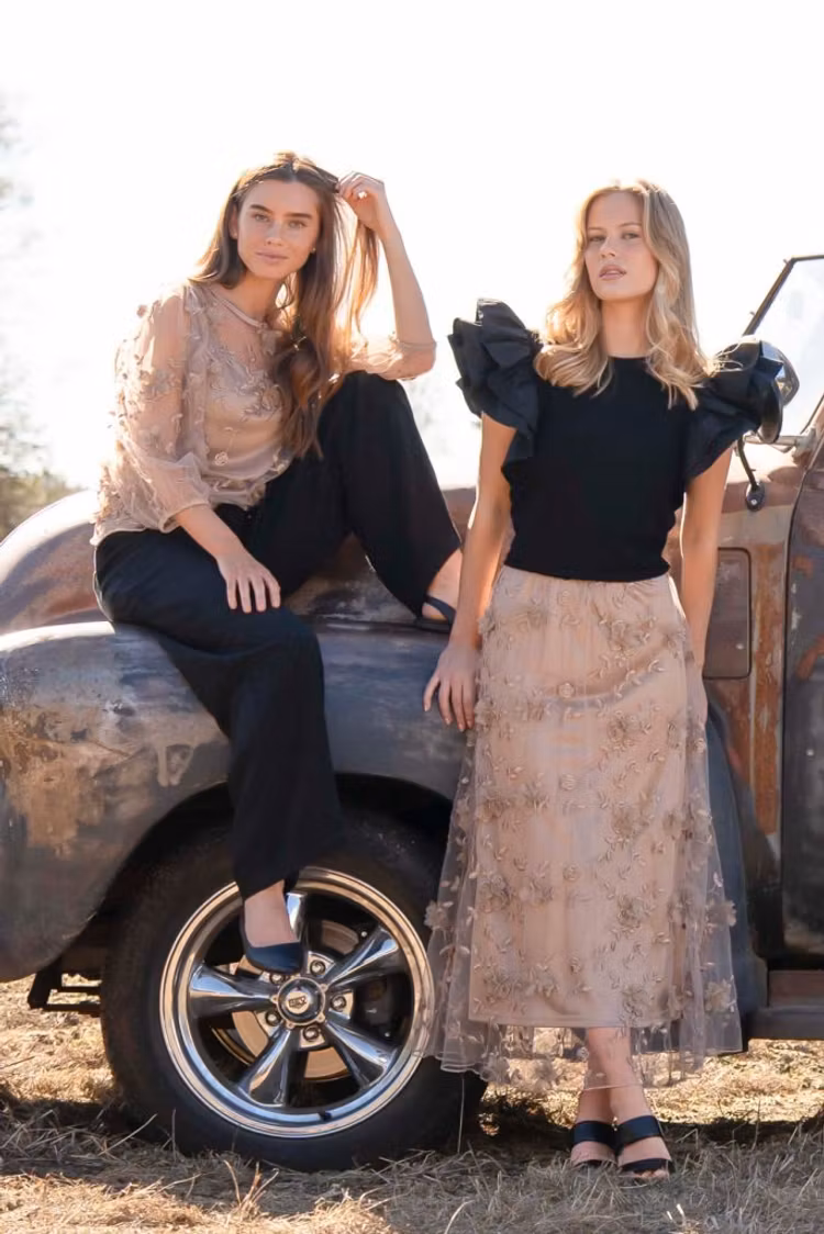 CC Collection Florence skirt antique gold