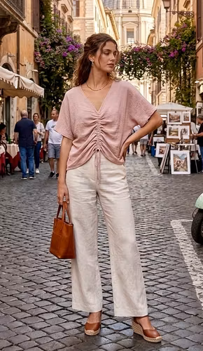 Linnetopp Luna ljusrosa