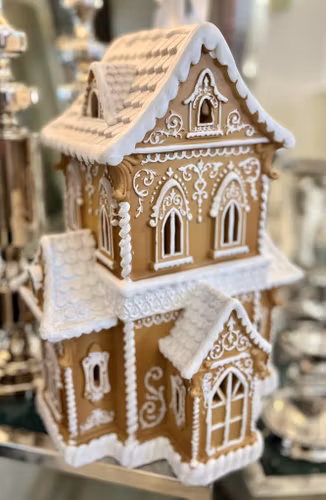 Pepparkakshus med belysning stor