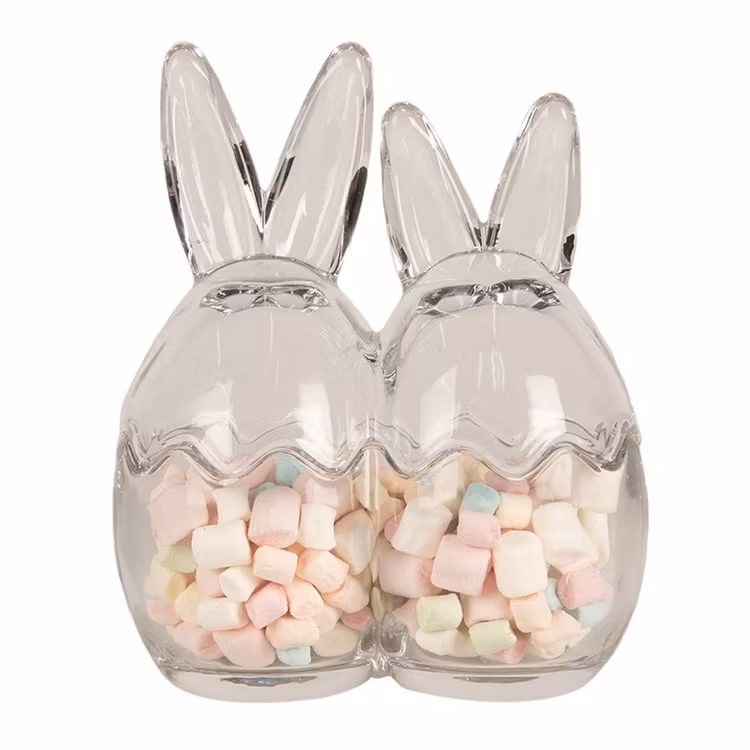 Glasskål Rabbit dubbel