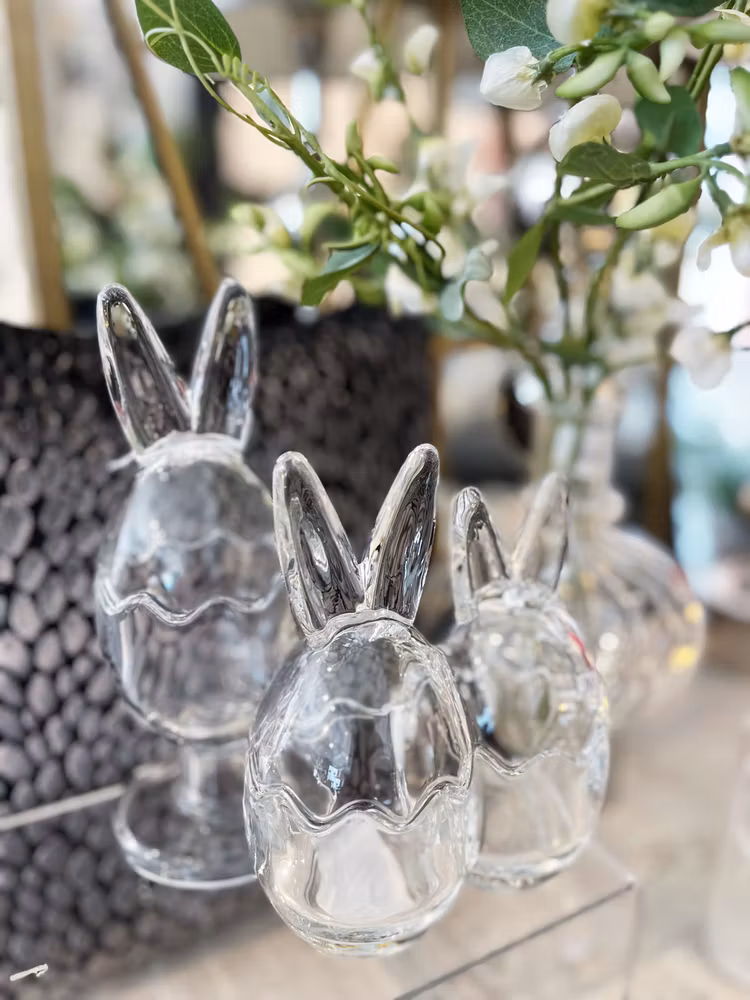 Glasskål Rabbit dubbel