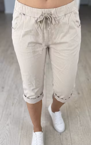 Magiska caprishorts beige