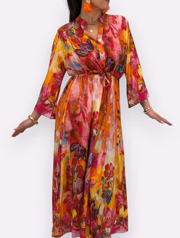 Kicki blommig klänning