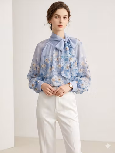 Blus Annie blå