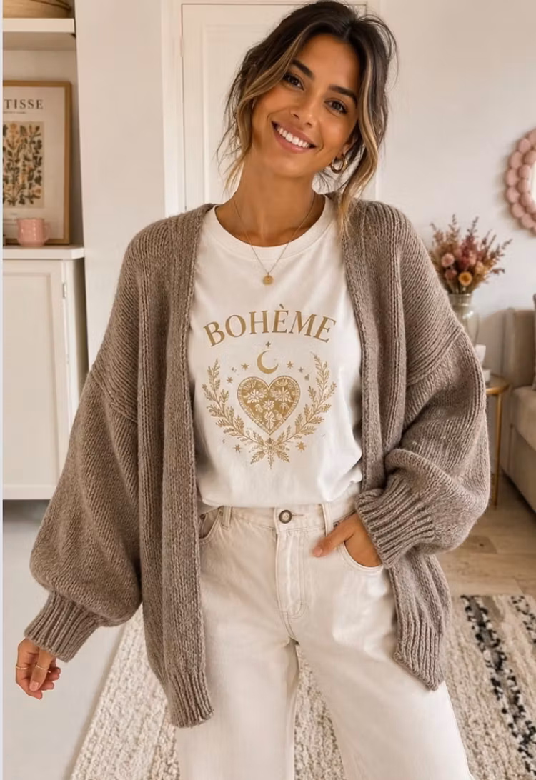 Cardigan Taupe