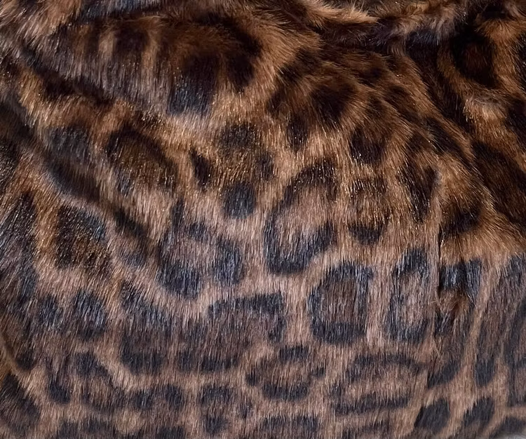 Fuskpälsväska leopard