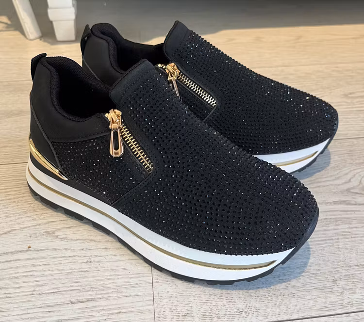 Sneakers svart strass