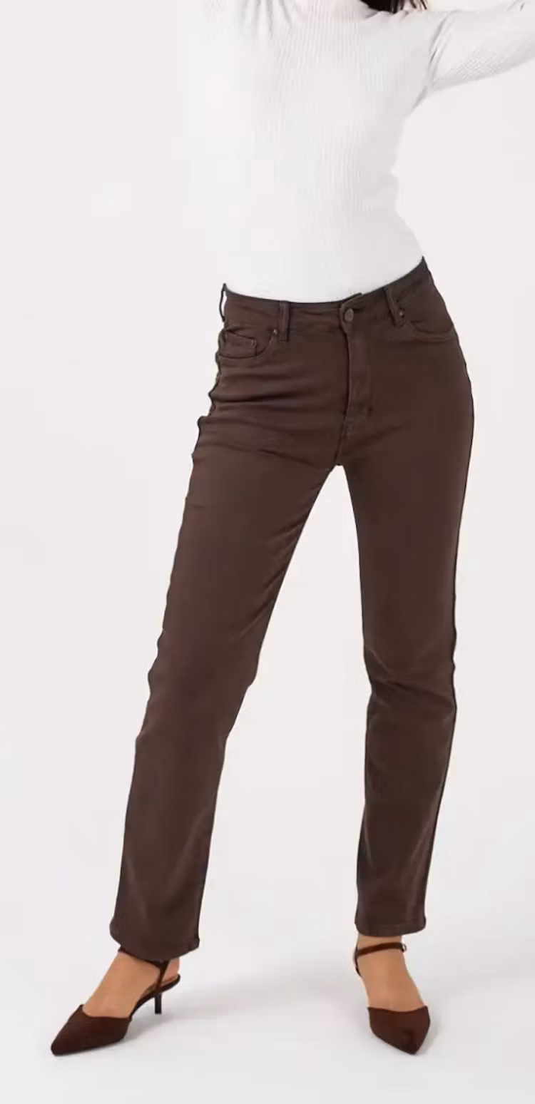 Jeans straight leg Elise bruna