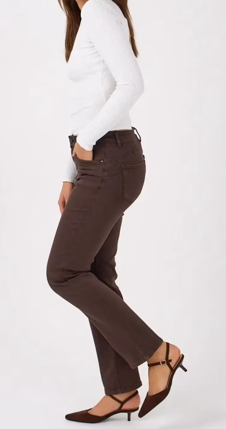Jeans straight leg Elise bruna