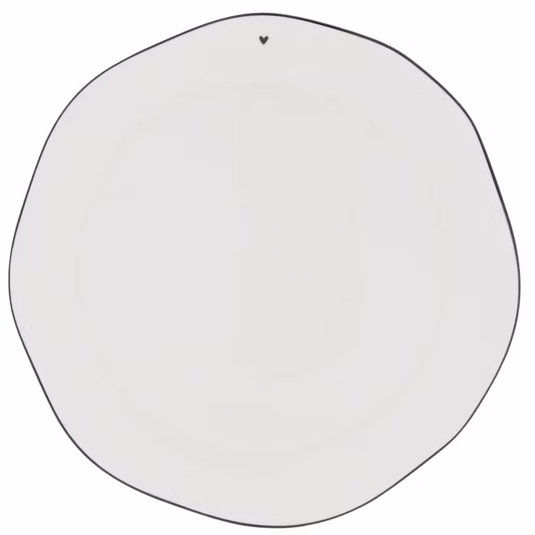 BC Collection Dinner plate black heart