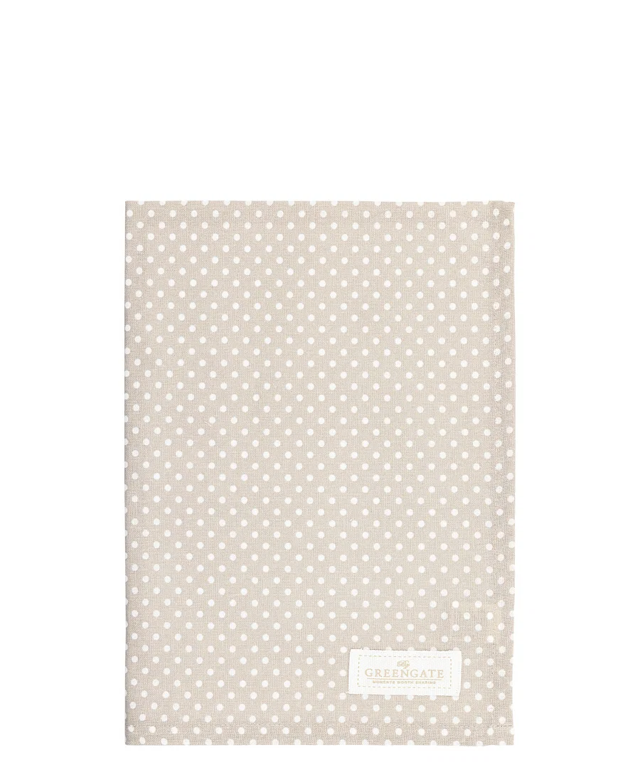Greengate Tea Towel Dotty beige