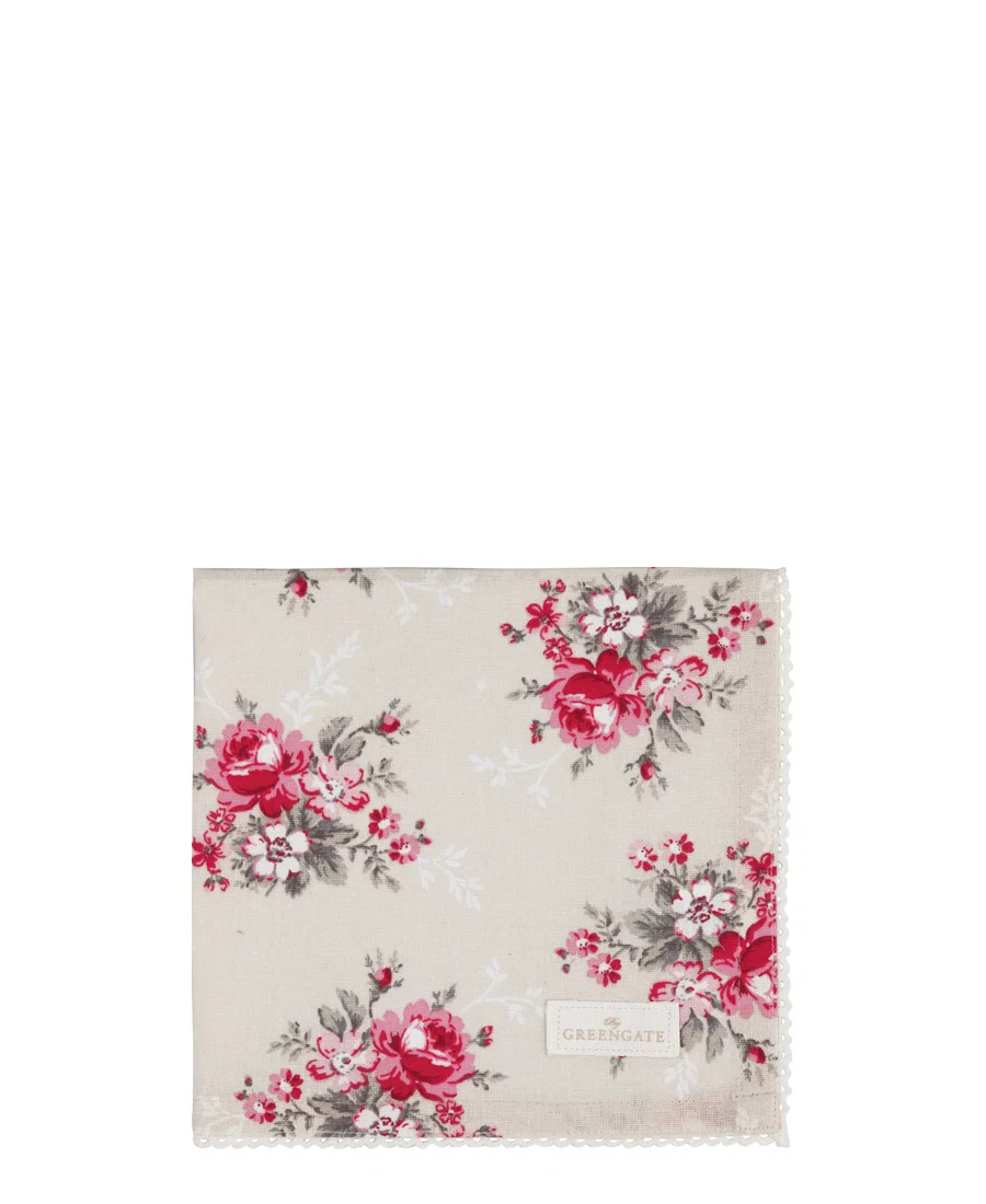 Greengate Napkin with lace Marie beige