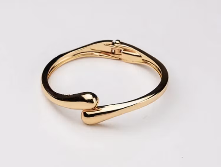 BOW19 Twin drop bracelet gold