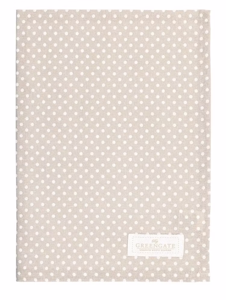 Greengate Tea Towel Dotty beige