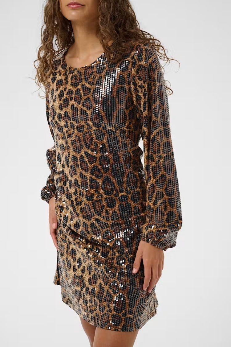 Culture Sidora dress Leopard sequin