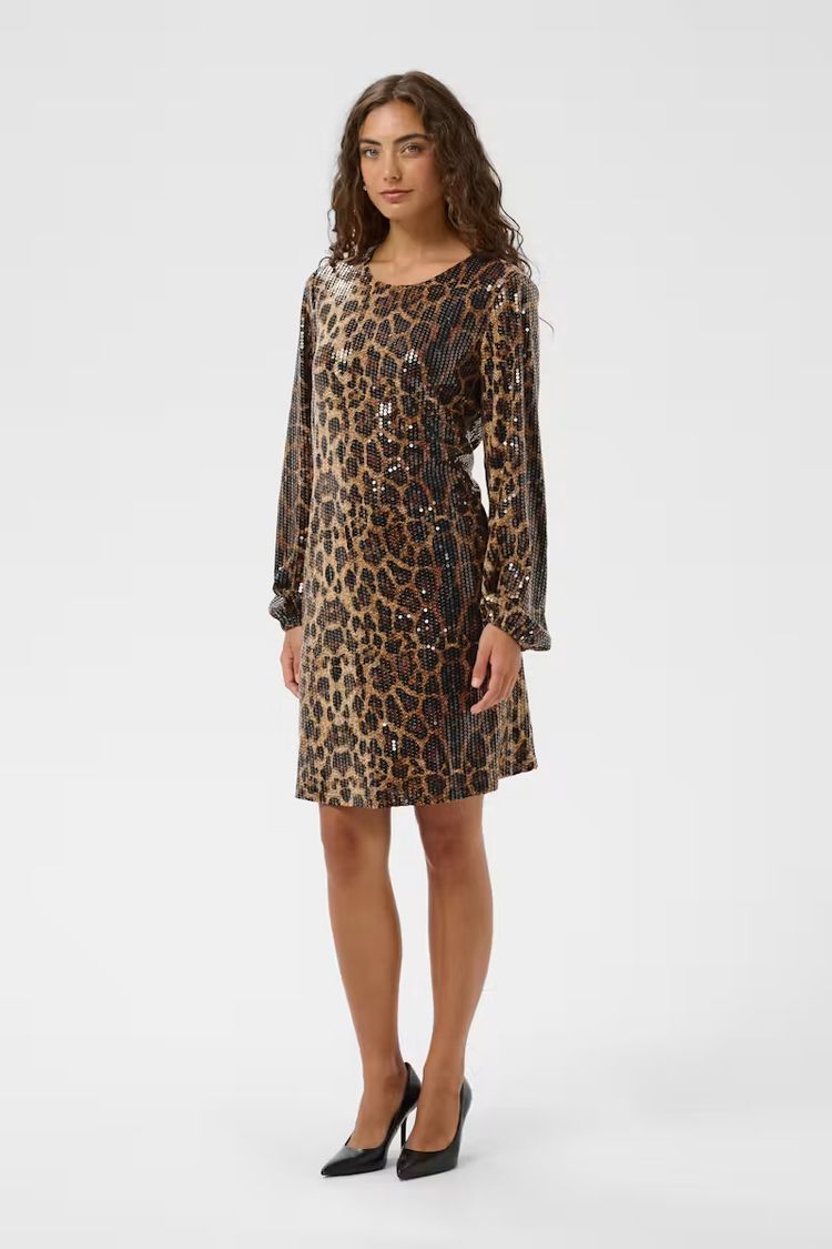 Culture Sidora dress Leopard sequin