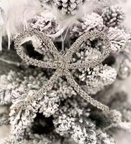 Rosett silver strass